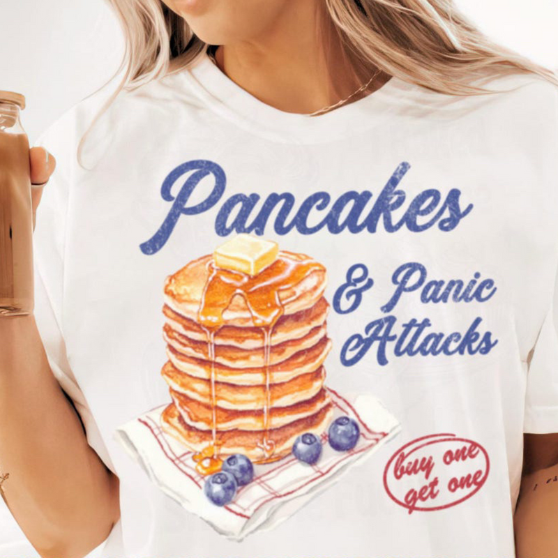 Pancakes & Panic Attacks Graphic T (S-3X)