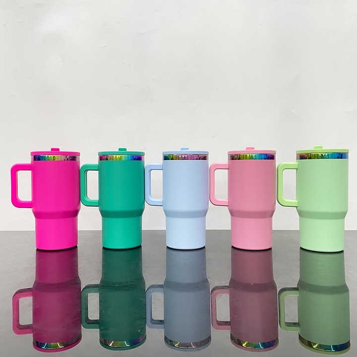 20oz Rainbow Plated Leak Proof Tumbler