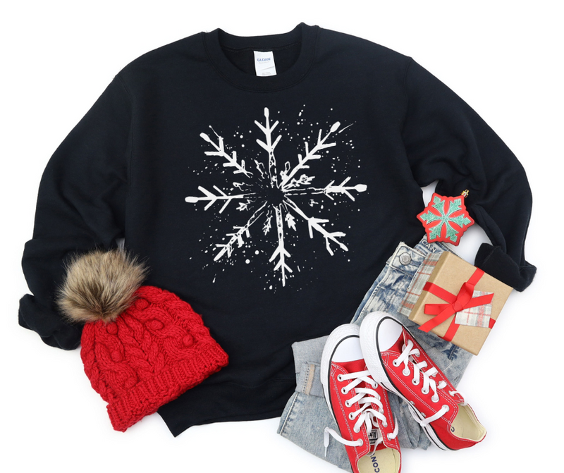 Grunge Snowflake graphic sweatshirt