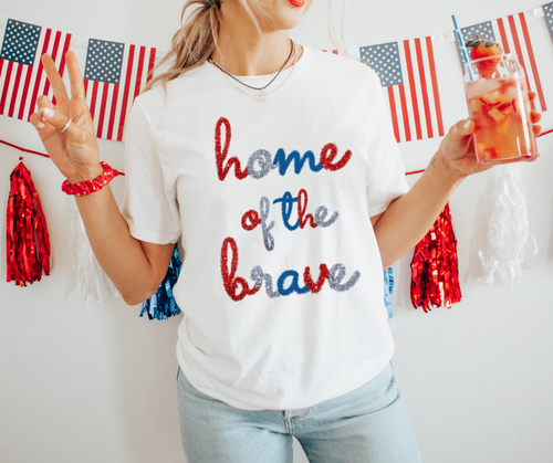 Home of the Brave Graphic Tee (S-3x)