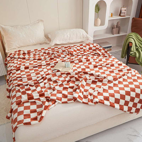 Checkered Plush Blankets