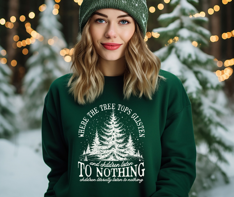 Tree Top Glisten and Children Listen to Nothing Graphic Sweatshirt