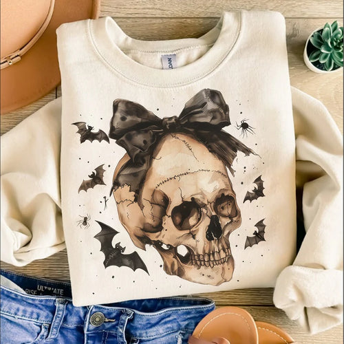 Skeleton Girly Skull Graphic Tee