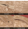 Floral embossed makeup bag